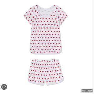 Lake Pajamas Heart Print PJs, sz S